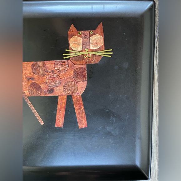 COUROC CATS 🐈🐈 Vintage Handcrafted 1960’s Serving Tray - Picture 6 of 16